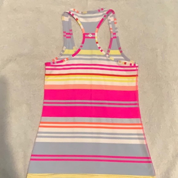 Lulu Lemon stripped multi coloured tank - Picture 2 of 2
